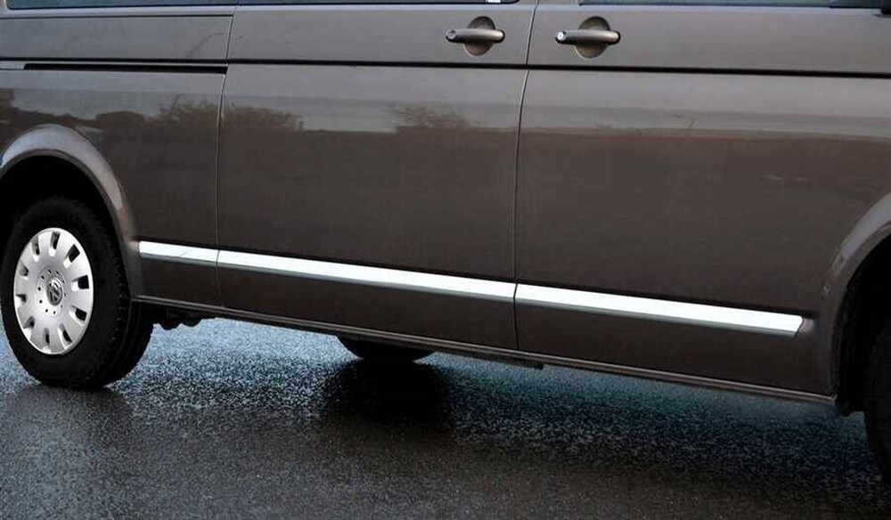 VW T5 Caravelle Krom Yan Kapı Çıtası Tek Sürgü 5 Parça (Kısa Şasi) 2010 ve Sonrası