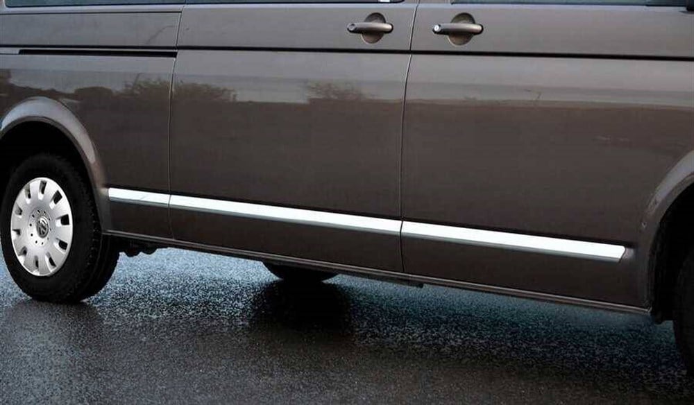 VW T5 Multivan Krom Yan Kapı Çıtası Tek Sürgü 5 Parça (Kısa Şasi) 2003 ve Sonrası