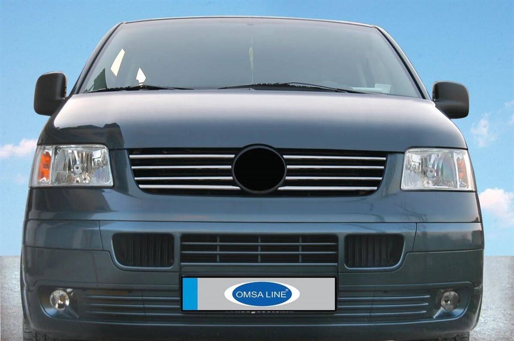 VW T5 Transporter Krom İnce Ön Panjur 8 Parça 2003-2010 Arası