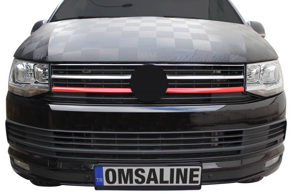 VW T6 Transporter Kırmızı Krom Ön Panjur 2 Parça 2015-2019 Arası