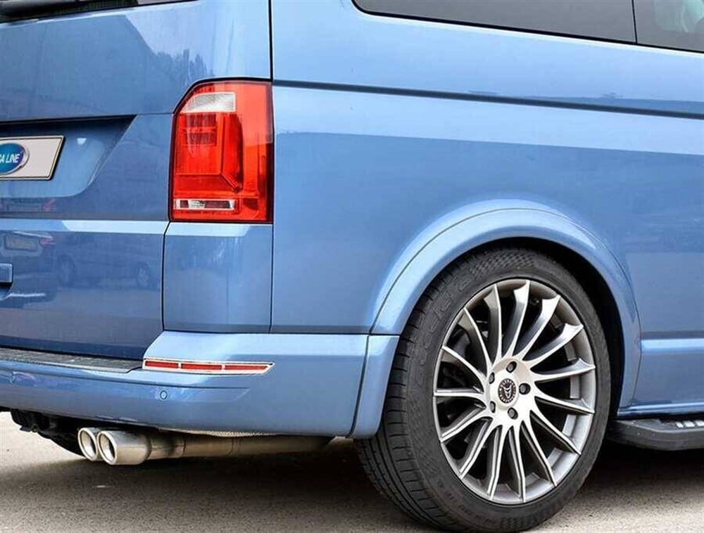 VW T6 Transporter Krom Arka Reflektör Çerçevesi Tek Kapı 2 Parça 2015 ve Sonrası