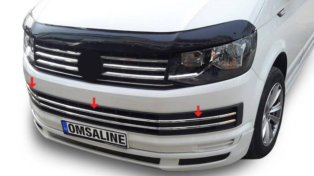 VW T6 Transporter Krom Ön Tampon Çıtası 6 Parça 2015-2019 Arası