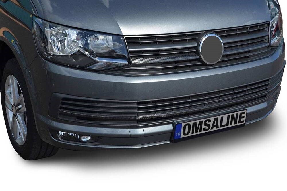 VW T6 Transporter VAN Highline Karbon Ön Panjur Kromu Alt Parçalar 2 Parça 2015-2019 Arası