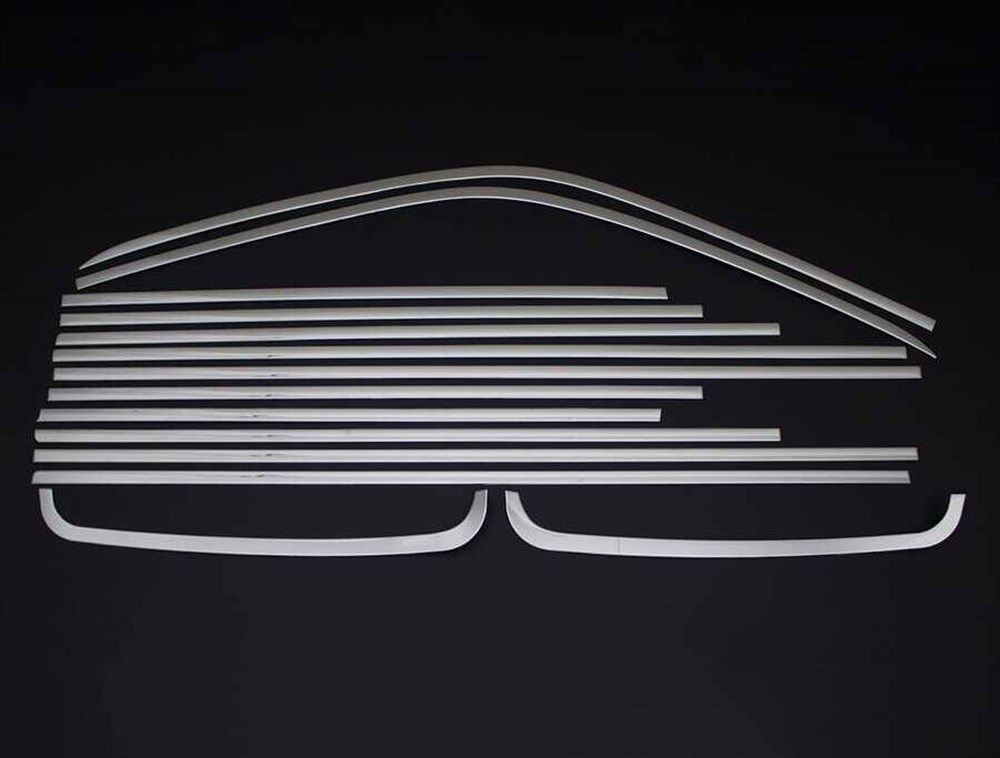 VW T6.1 Caravelle Krom Cam Çerçevesi 14 Parça Tek Sürgü Uzun Şase 2020 ve Sonrası