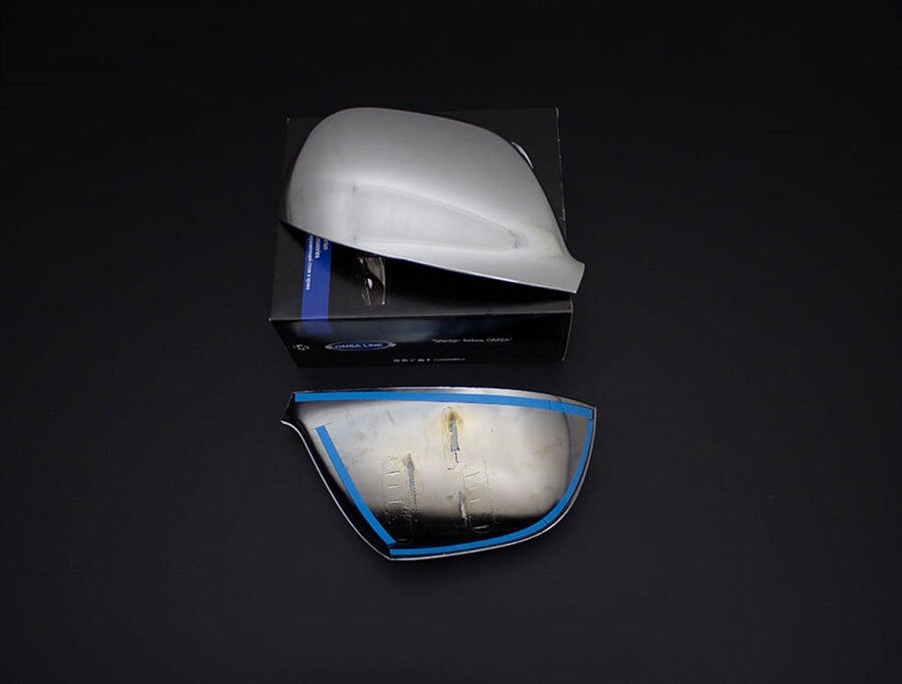 VW T6.1 Caravelle Saten Krom Ayna Kapağı 2 Parça ABS 2020 ve Sonrası