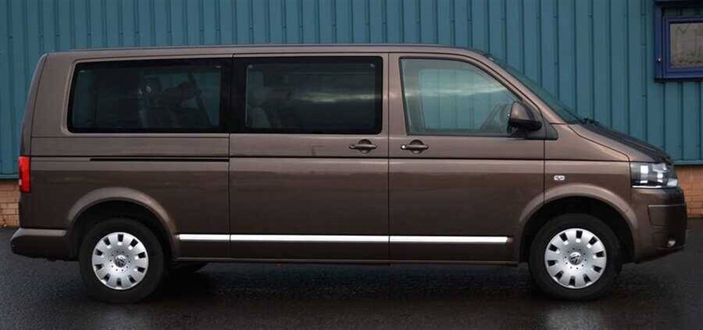 VW T6.1 Transporter Krom Yan Kapı Çıtası Tek Sürgü 5 Parça (Kısa Şase) 2020 ve Sonrası