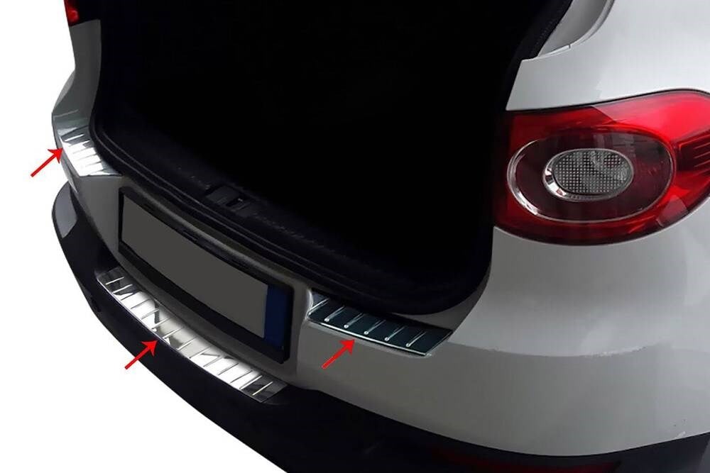 VW Tiguan Krom Arka Tampon Eşiği 3 Parça Taşlı 2007-2015 Arası