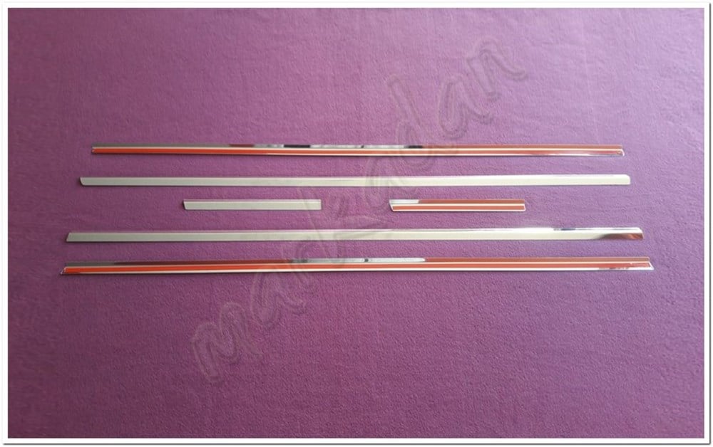 WOC Chrome Citroen C5 Krom Cam Çıtası 2001-2007 6 Parça Paslanmaz Çelik