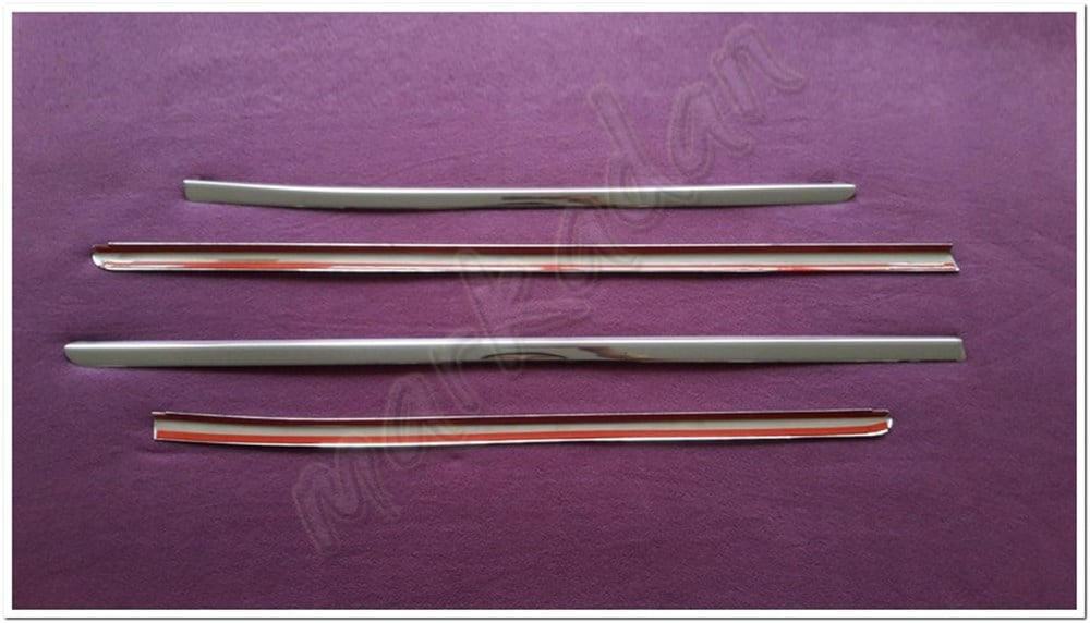 WOC Chrome Dacia Duster Krom Cam Çıtası 2018 Sonrası 4 Parça Paslanmaz Çelik