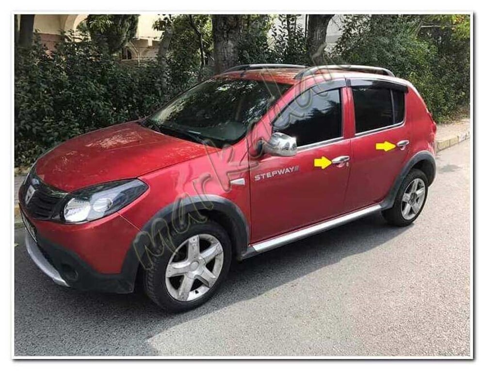 WOC Chrome Dacia Sandero Krom Kapı Kolu 2008-2012 4 Kapı Paslanmaz Çelik