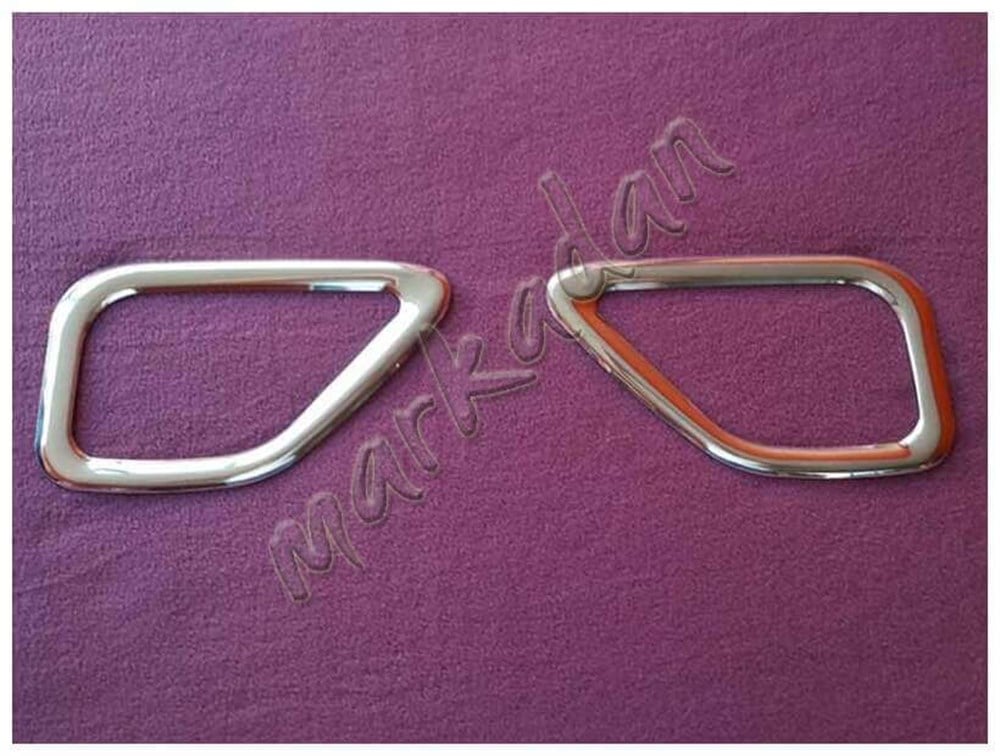 WOC Chrome Fiat Doblo Krom Sis Farı Çerçevesi 2014 Sonrası 2 Parça Paslanmaz Çelik