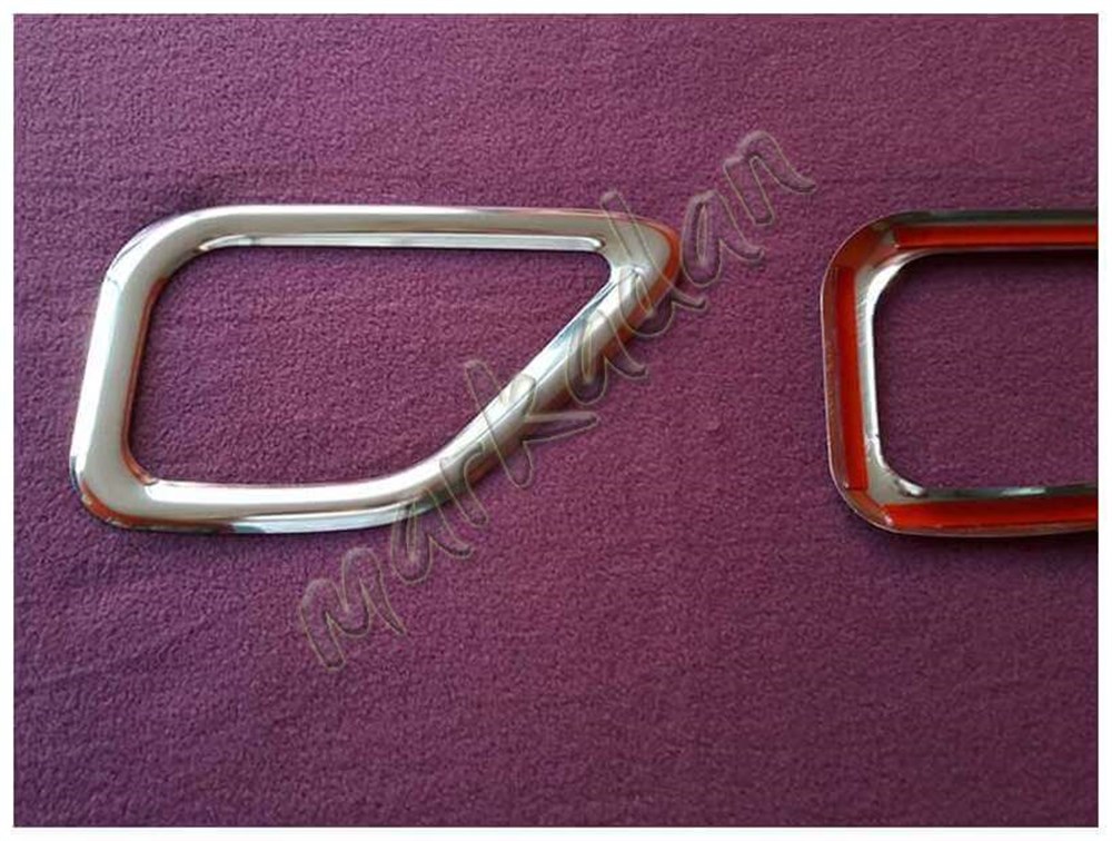 WOC Chrome Fiat Doblo Krom Sis Farı Çerçevesi 2014 Sonrası 2 Parça Paslanmaz Çelik