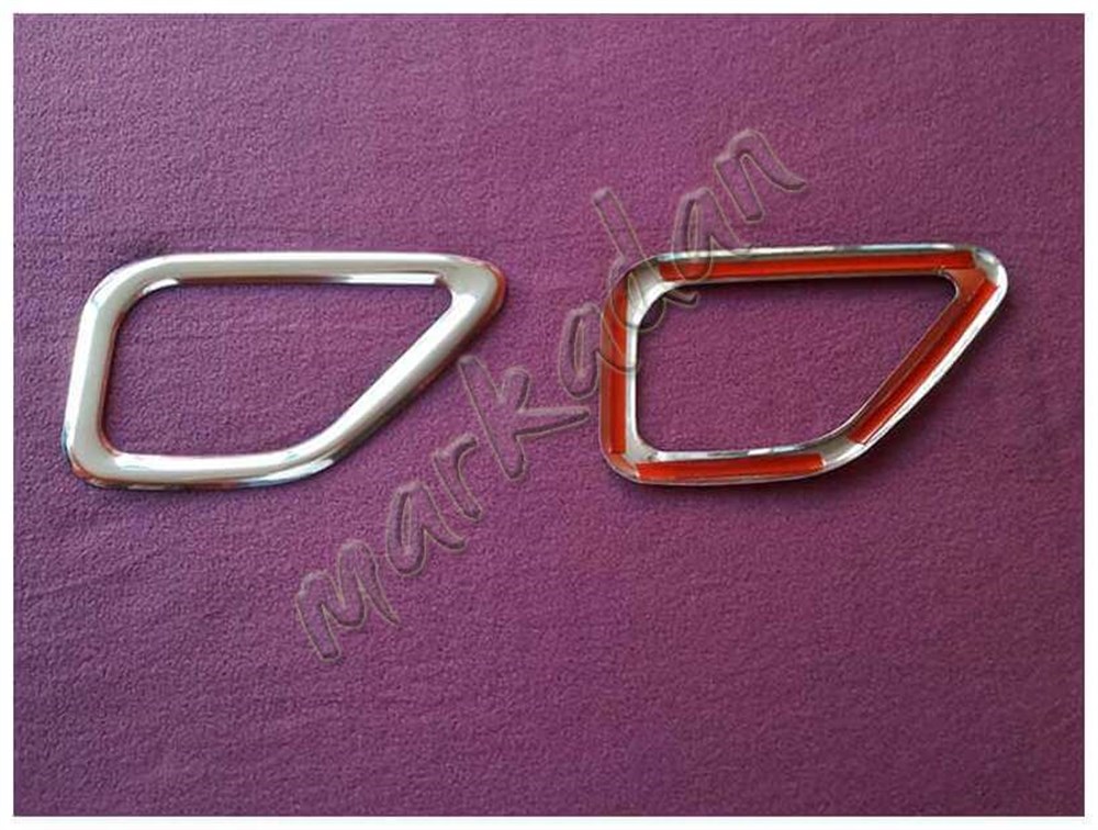 WOC Chrome Fiat Doblo Krom Sis Farı Çerçevesi 2014 Sonrası 2 Parça Paslanmaz Çelik