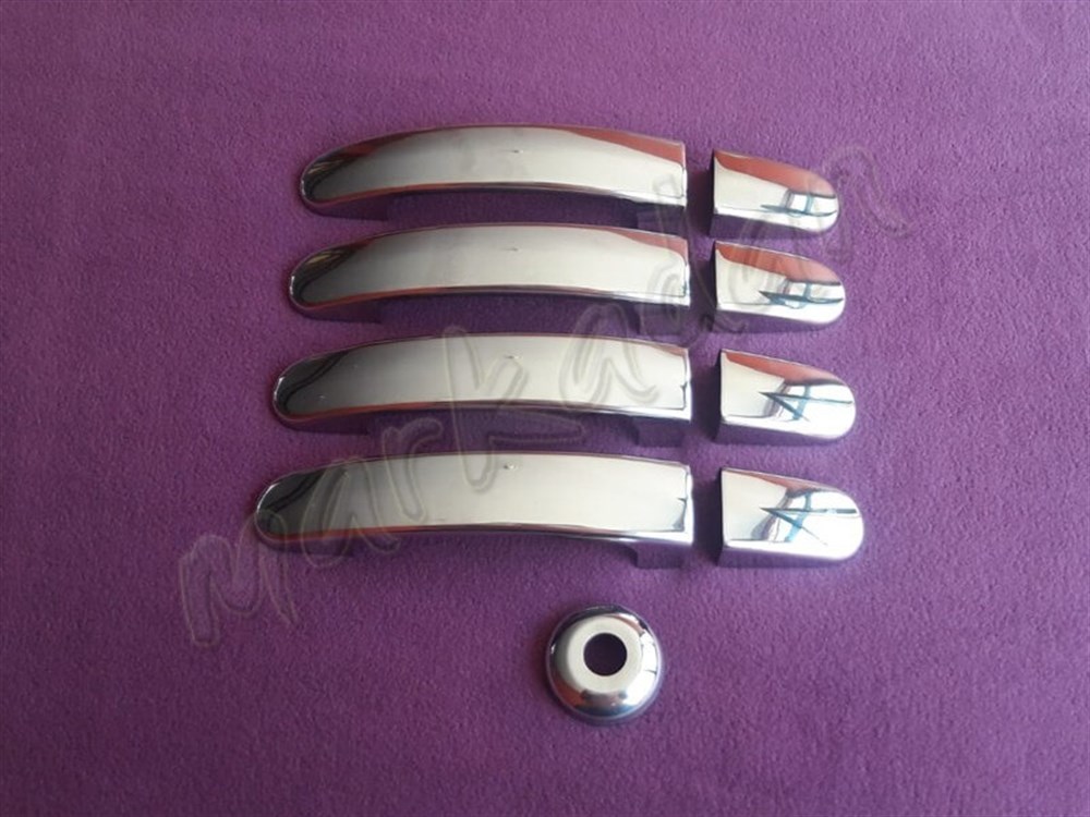 WOC Chrome Ford Tourneo Custom Kapı Kolu 2012 Sonrası 4 Kapı 9 Parça Paslanmaz Çelik