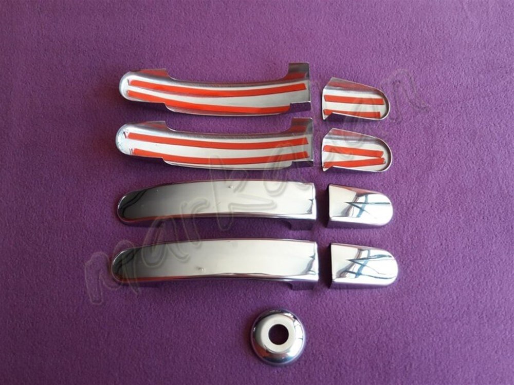 WOC Chrome Ford Tourneo Custom Kapı Kolu 2012 Sonrası 4 Kapı 9 Parça Paslanmaz Çelik