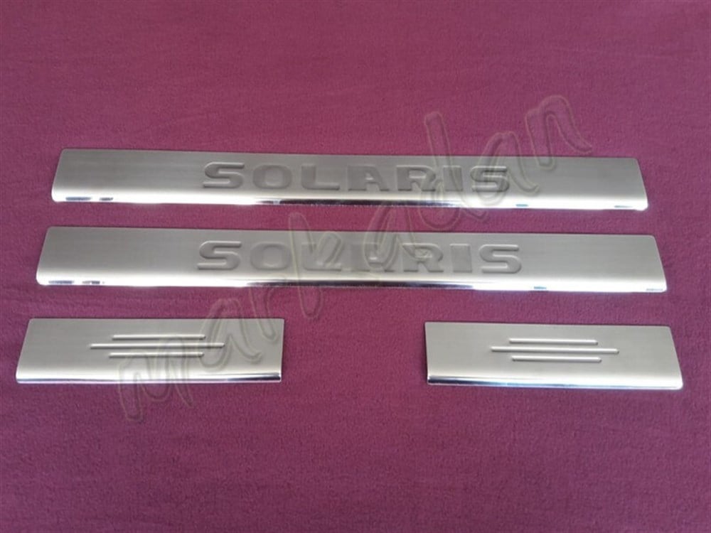 WOC Chrome Hyundai Accent Solaris Kapı Eşiği 2011 Sonrası 4 Parça Paslanmaz Çelik