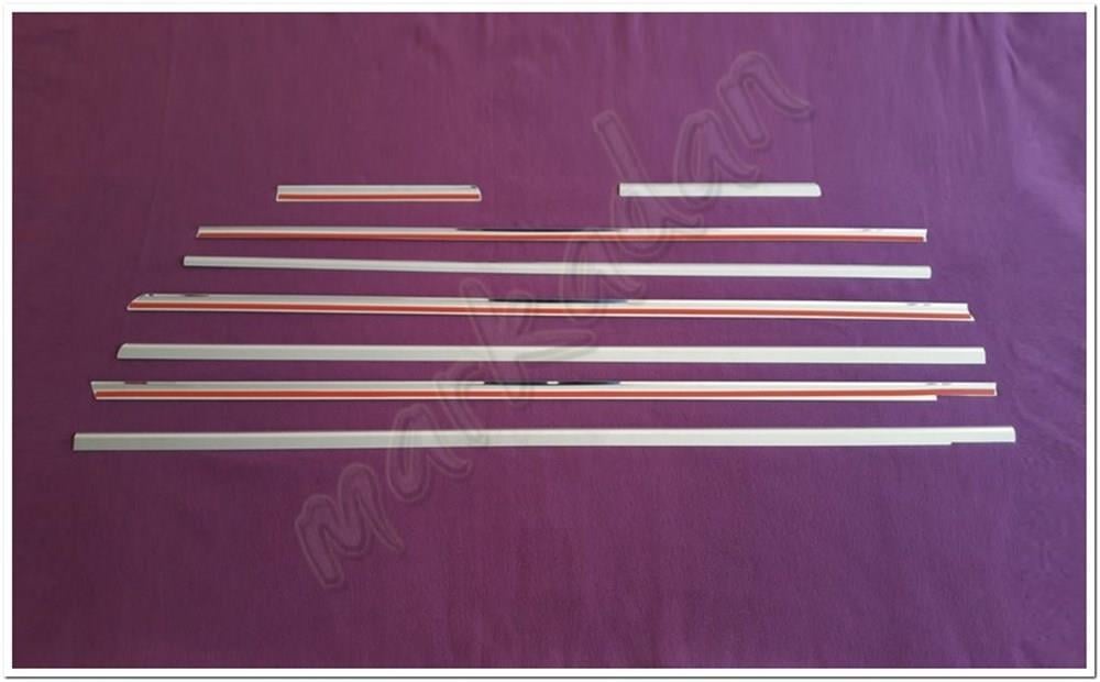WOC Chrome Mercedes Vito W639 Uzun Şasi Krom Cam Çıtası 2004-2014 8 Parça Paslanmaz Çelik