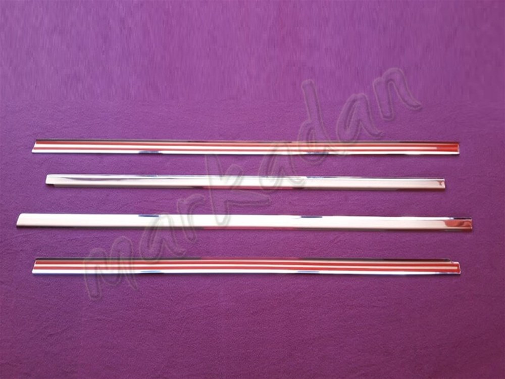 WOC Chrome Mitsubishi Lancer Cam Çıtası 2008 Sonrası 4 Parça Paslanmaz Çelik