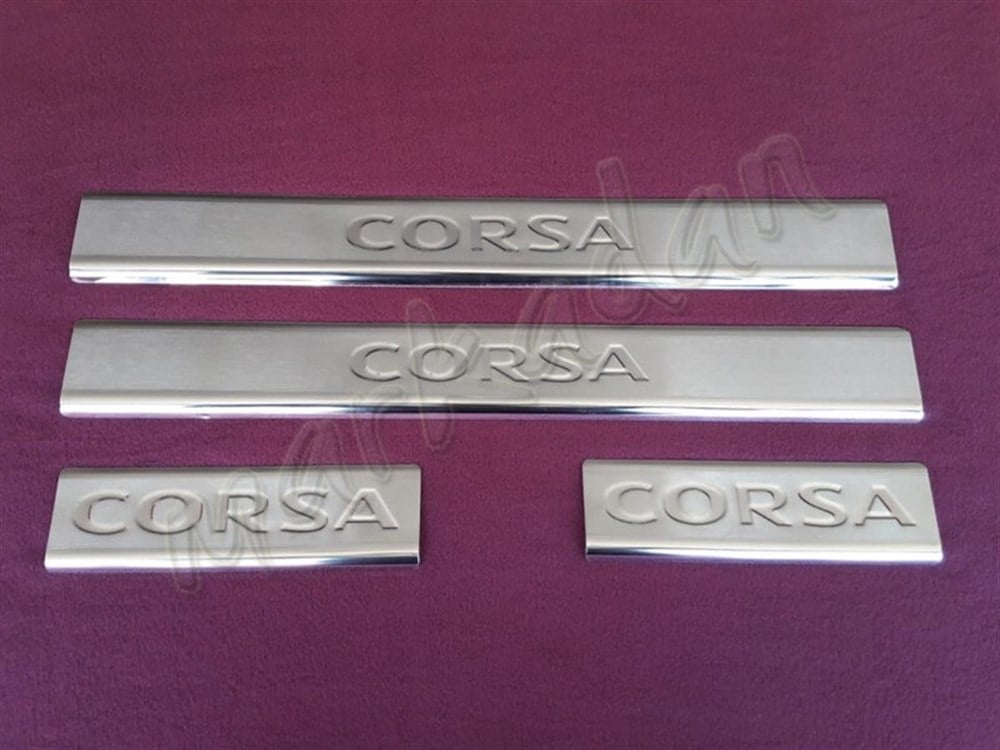 WOC Chrome Opel Corsa D Kapı Eşiği 2006-2015 4 Parça Paslanmaz Çelik