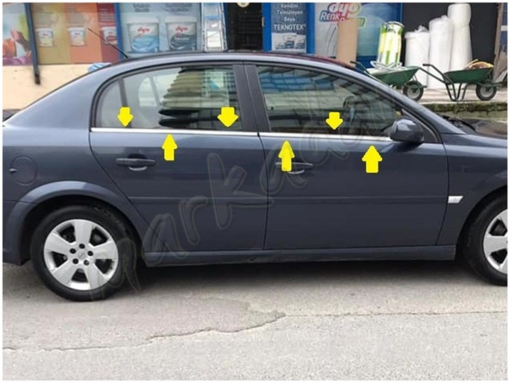 WOC Chrome Opel Vectra C Krom Cam Çıtası 2002-2009 4 Parça Paslanmaz Çelik