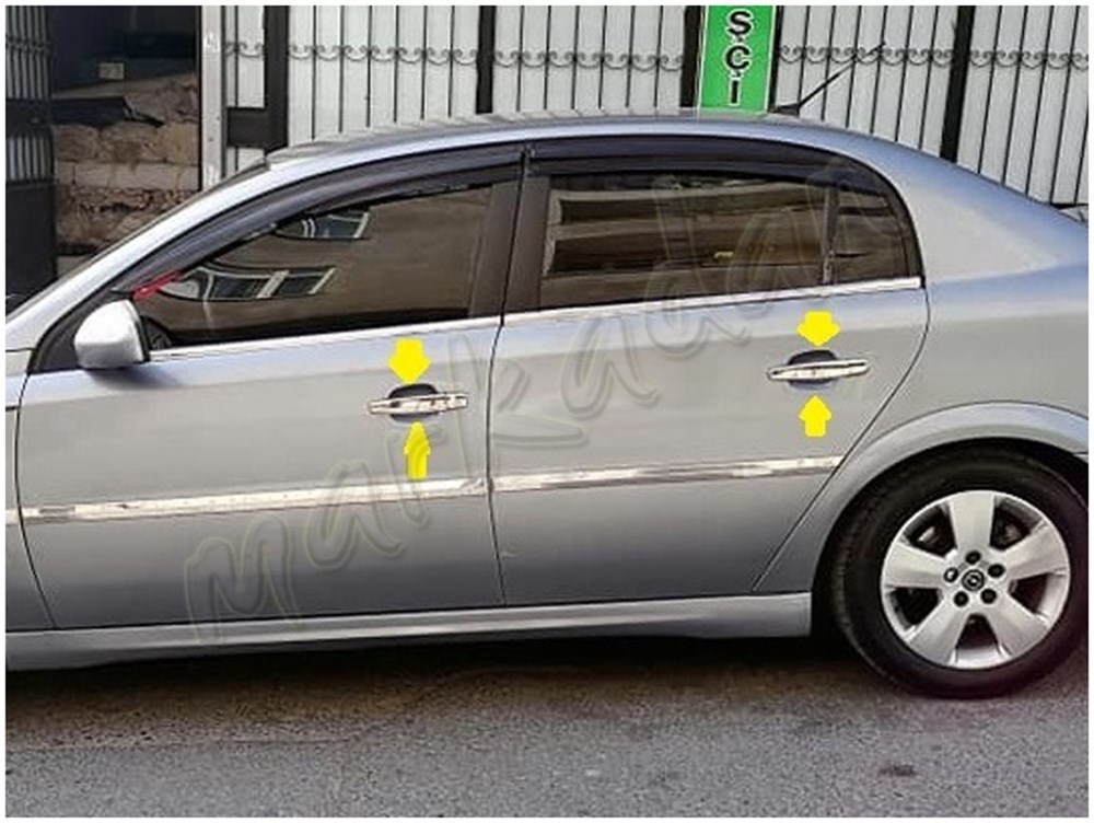 WOC Chrome Opel Vectra C Krom Kapı Kolu 2002-2009 4 Kapı Paslanmaz Çelik