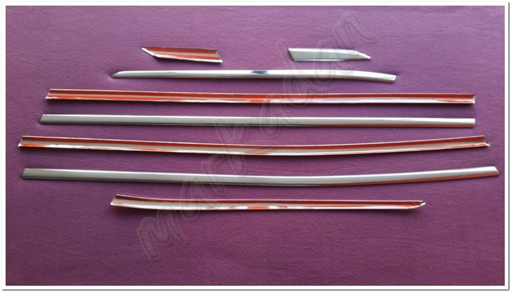 WOC Chrome Peugeot 3008 Krom Cam Çıtası 2016 Sonrası 8 Parça Paslanmaz Çelik