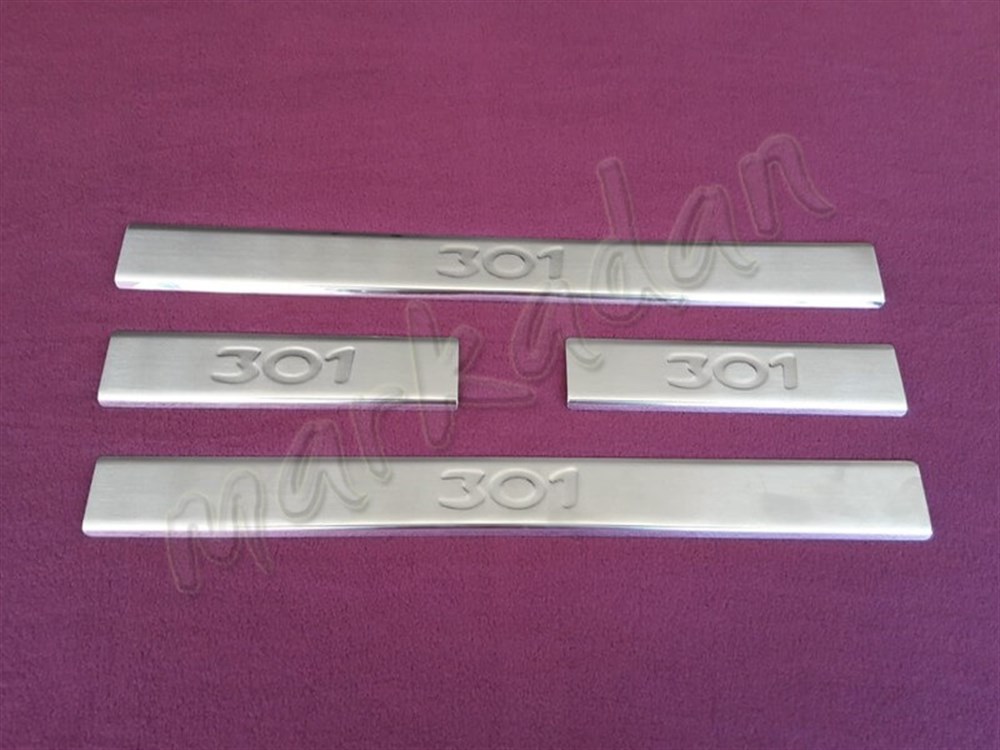 WOC Chrome Peugeot 301 Kapı Eşiği 2012 Sonrası 4 Parça Paslanmaz Çelik