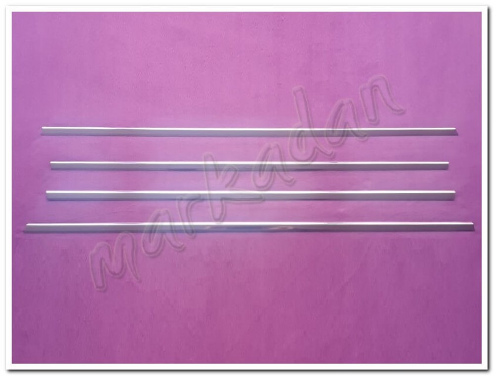 WOC Chrome Peugeot 407 Cam Çıtası 2004-2010 4 Parça Paslanmaz Çelik