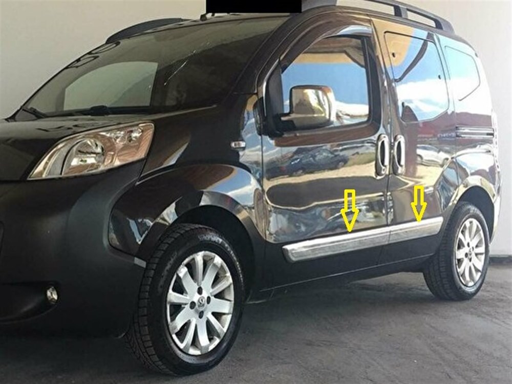 WOC Chrome Peugeot Bipper Yan Kapı Çıtası 2008 Sonrası 4 Parça Paslanmaz Çelik