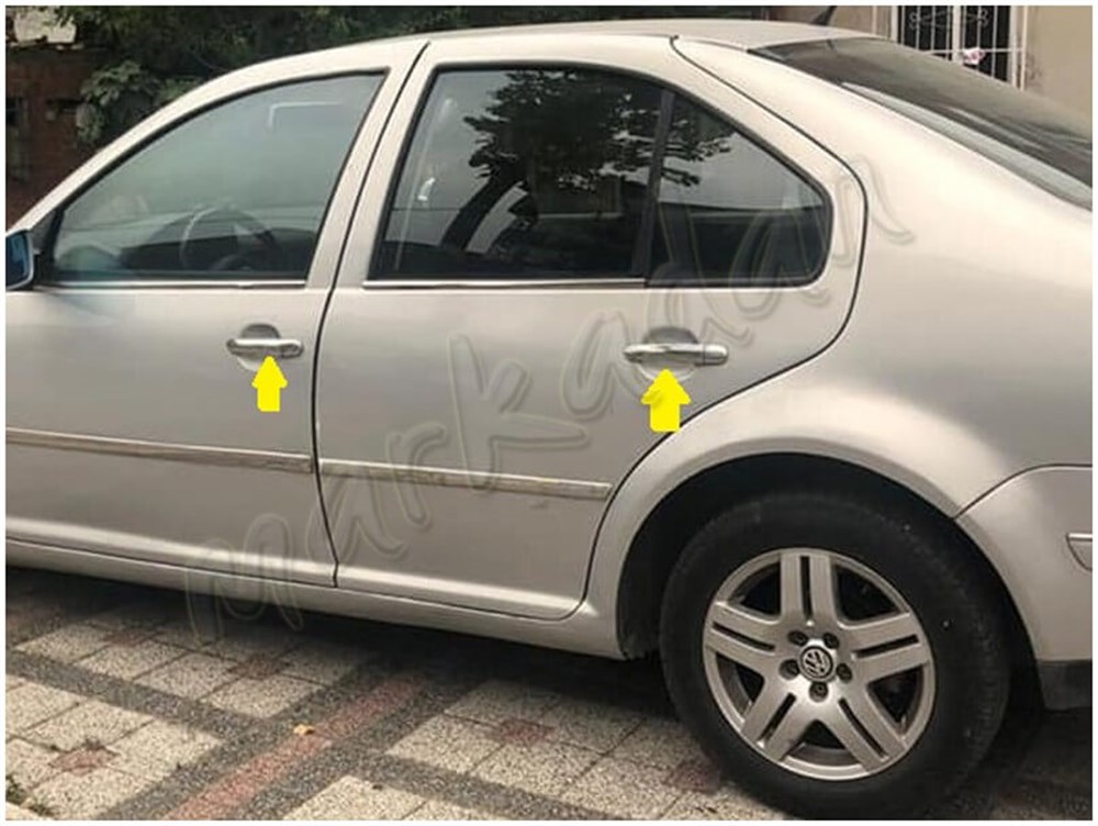 WOC Chrome VW Bora Krom Kapı Kolu 1998-2004 4 Kapı Paslanmaz Çelik