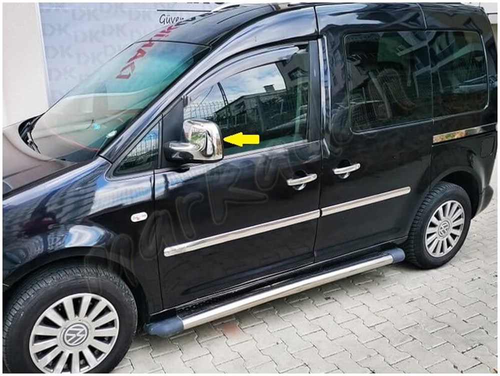 WOC Chrome VW Caddy Krom Ayna Kapağı 2004-2014 2 Parça Abs Krom