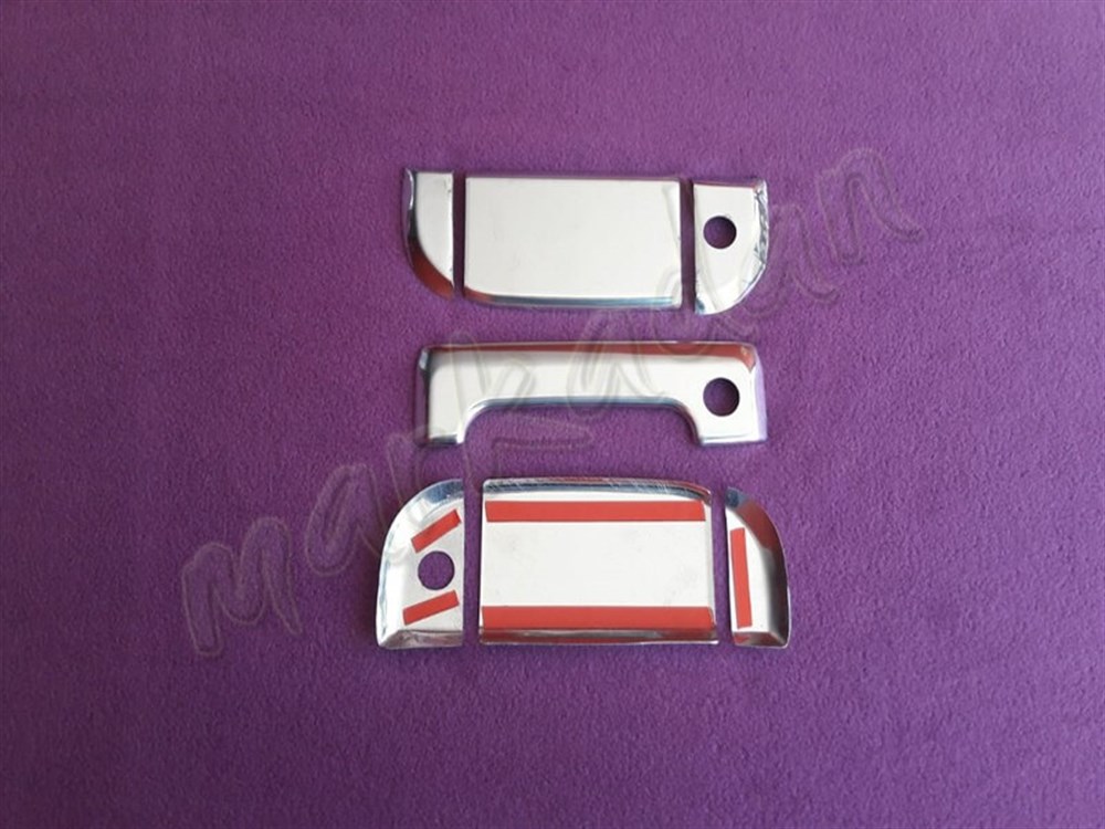 WOC Chrome VW T4 Caravelle Kapı Kolu 1995-2003 3 Kapı 7 Parça Paslanmaz Çelik