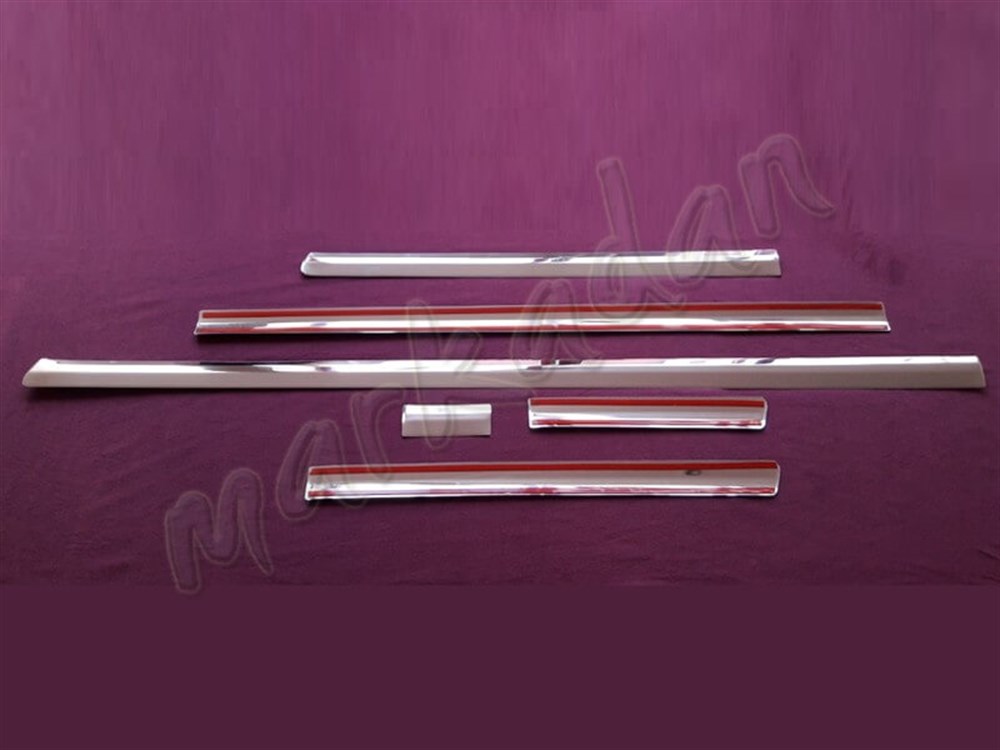 WOC Chrome VW T6 Transporter Uzun Şasi Tek Sürgülü Yan Kapı Çıtası 2015 Sonrası 6 Parça Paslanmaz Çelik