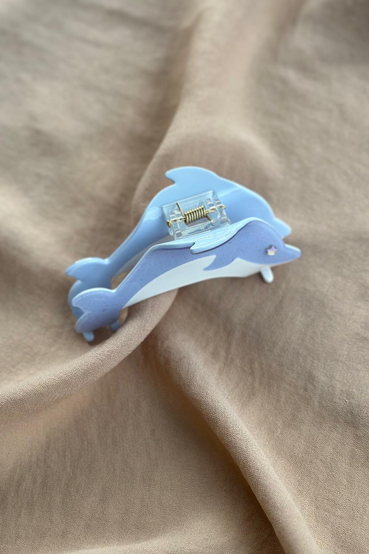 Floating Dolphin Design Lüks Kemik Mandal Toka