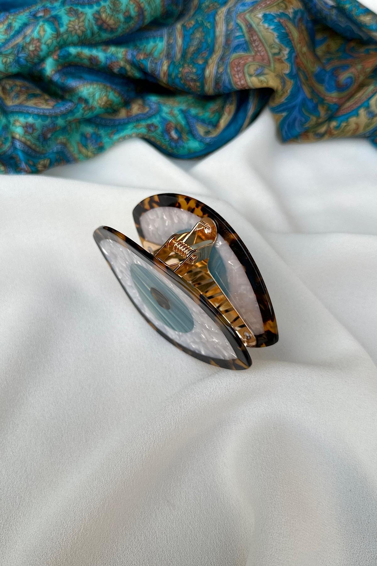 Göz Detaylı Sedef Kemik Mandal Toka