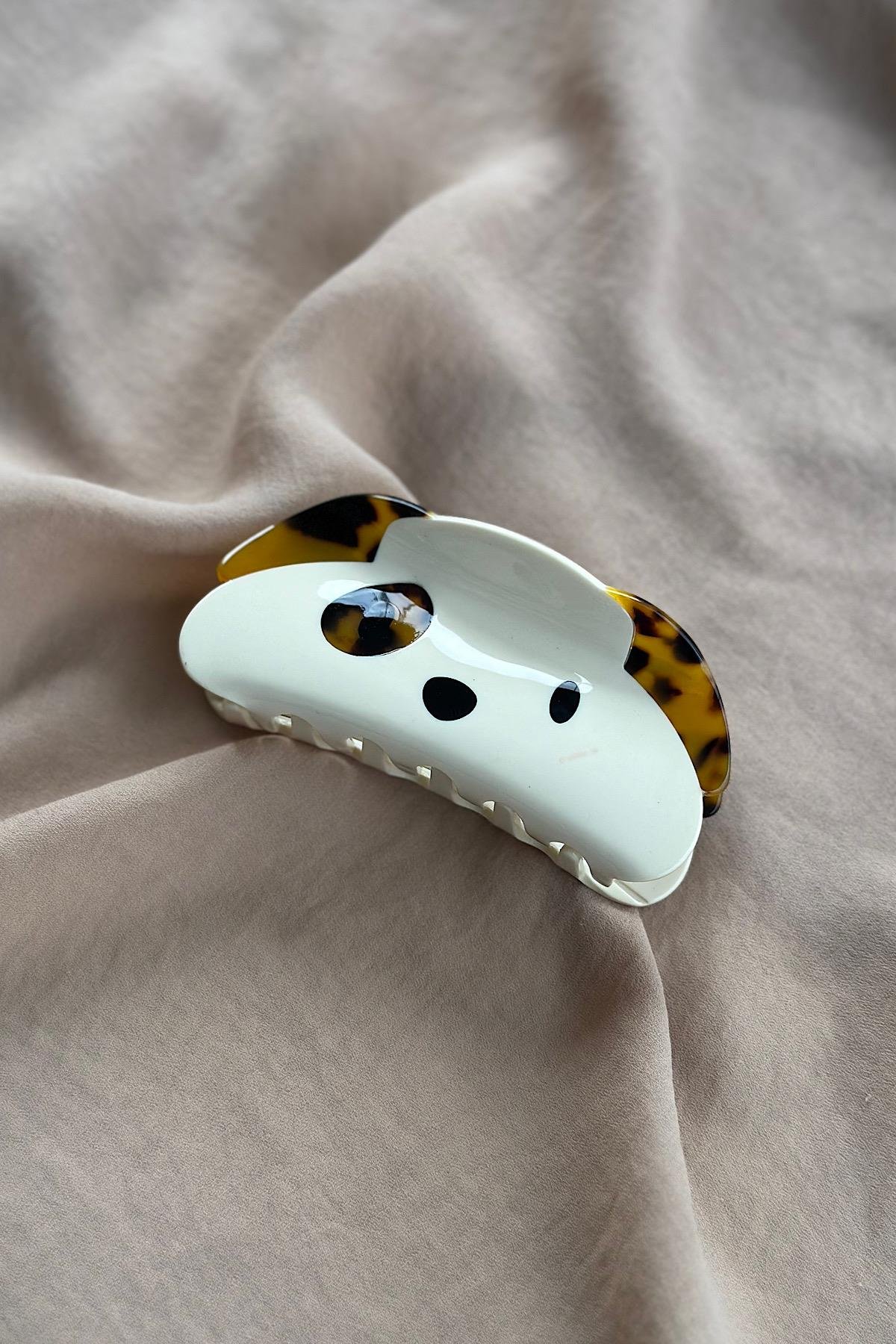 Gözü Benekli Köpek Tasarım Lüks Mandal Kemik Toka