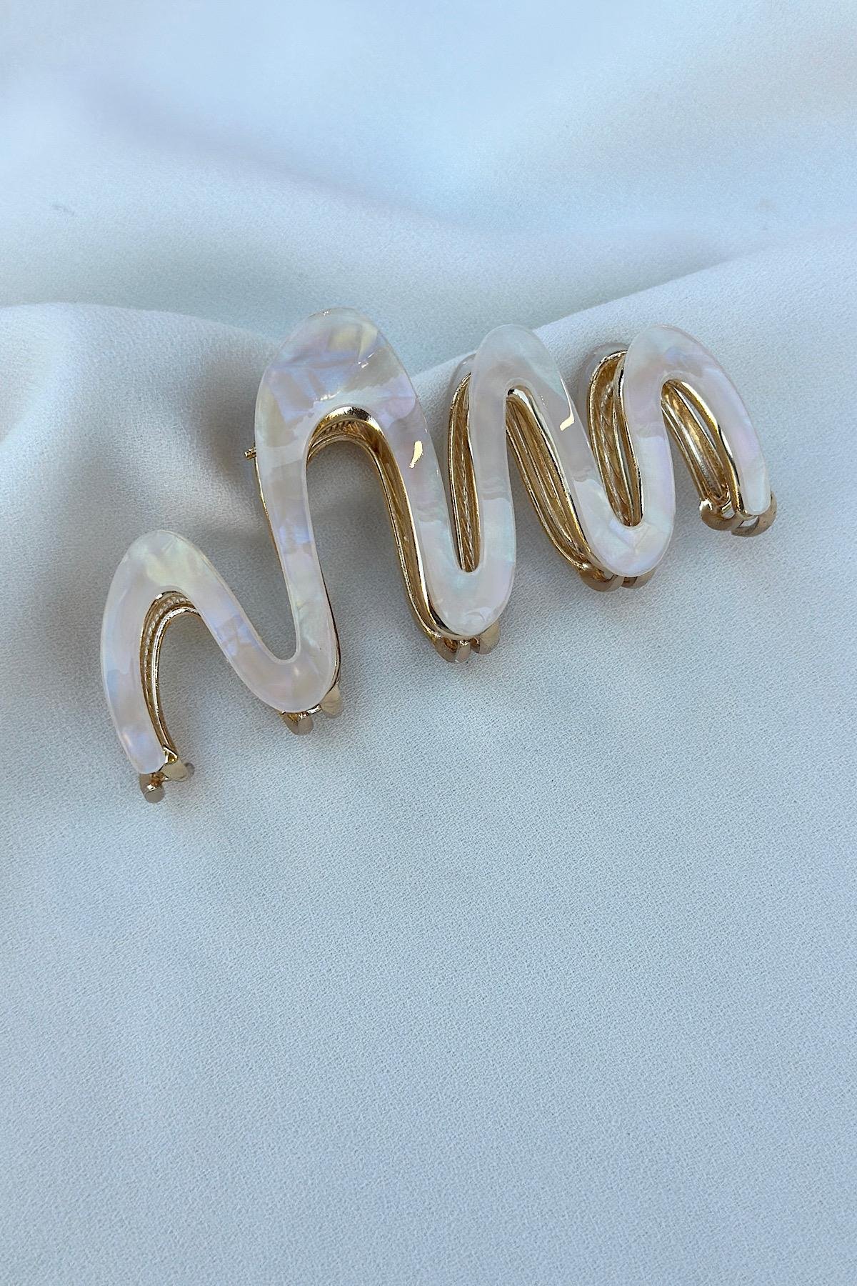 Wave Tasarım Lüks Kemik Mandal Toka