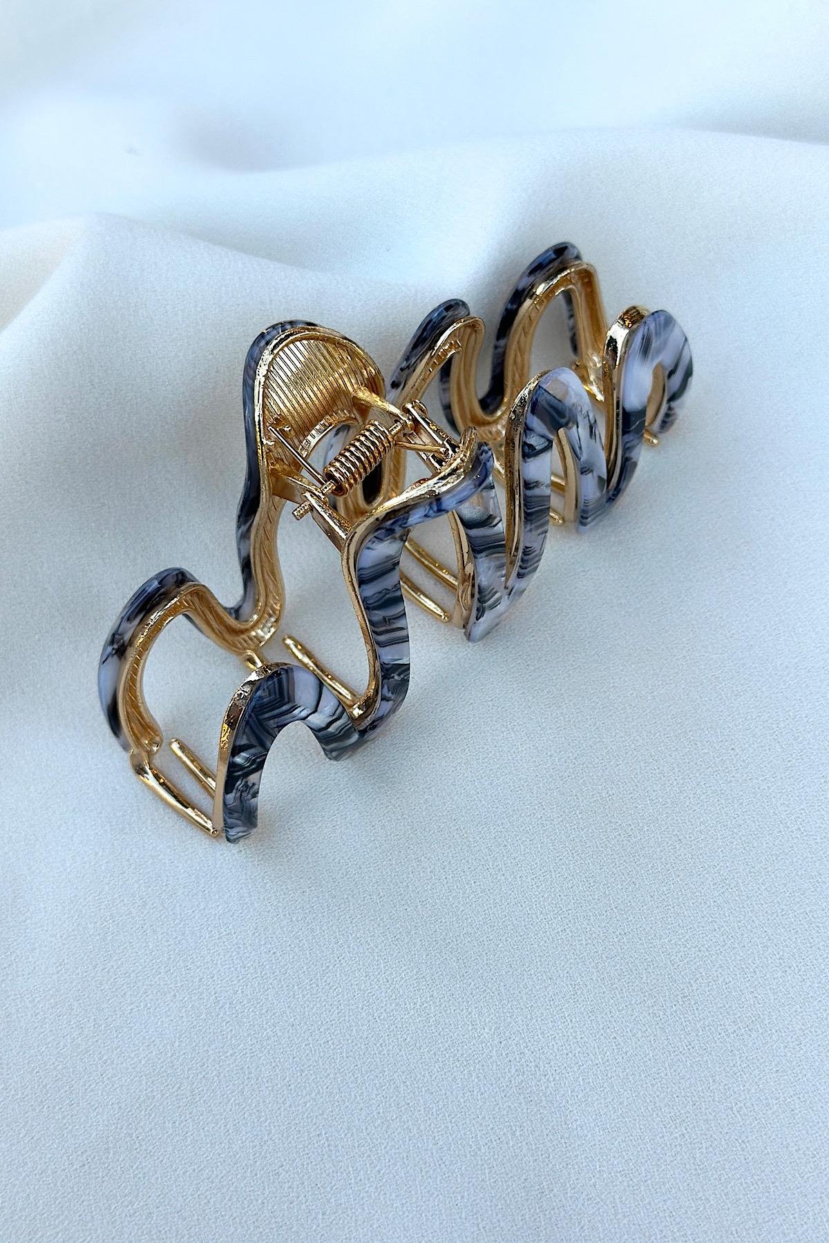 Wave Tasarım Lüks Kemik Mandal Toka