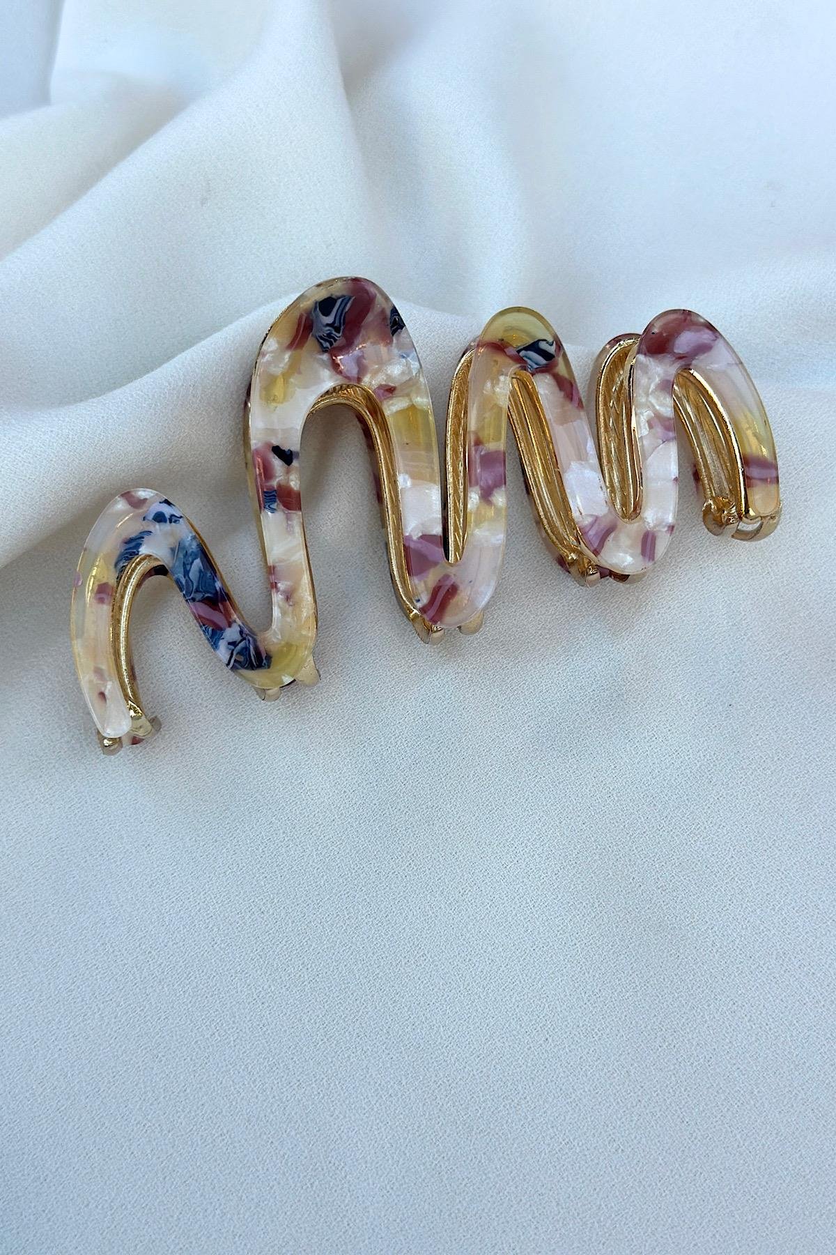 Wave Tasarım Lüks Kemik Mandal Toka