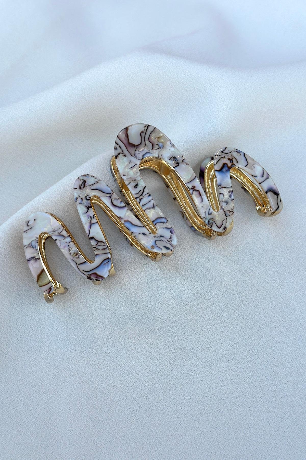 Wave Tasarım Lüks Kemik Mandal Toka