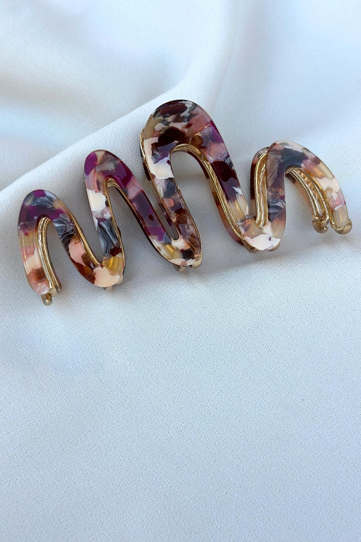 Wave Tasarım Lüks Kemik Mandal Toka