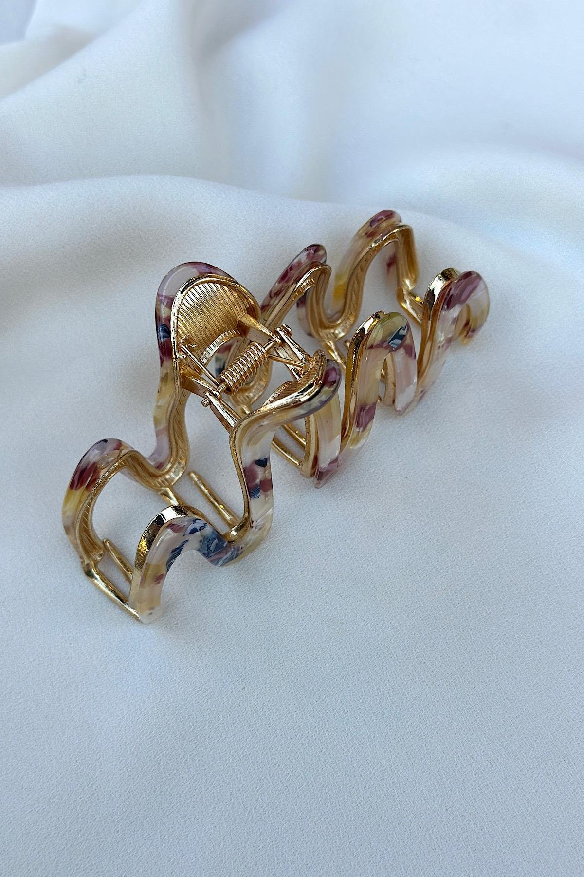 Wave Tasarım Lüks Kemik Mandal Toka