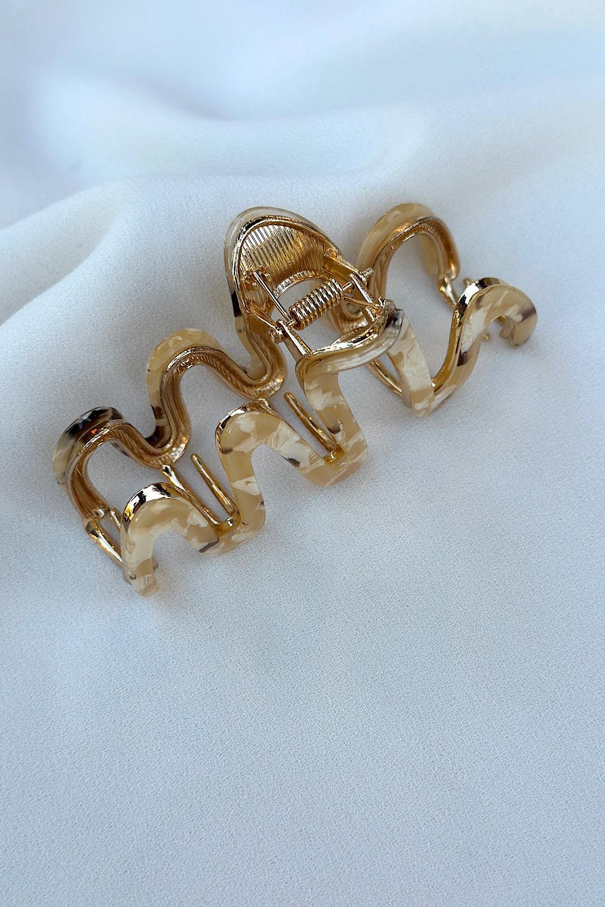 Wave Tasarım Lüks Kemik Mandal Toka