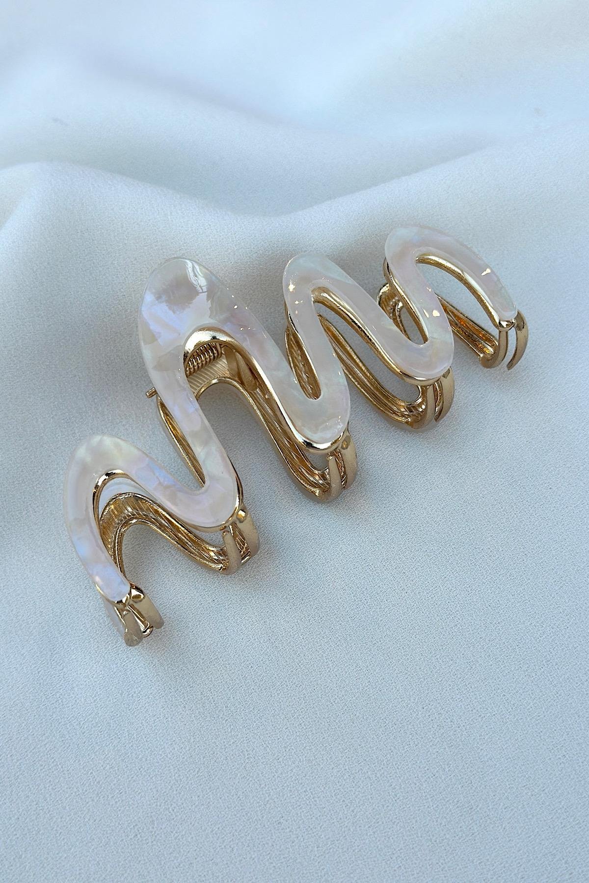 Wave Tasarım Lüks Kemik Mandal Toka