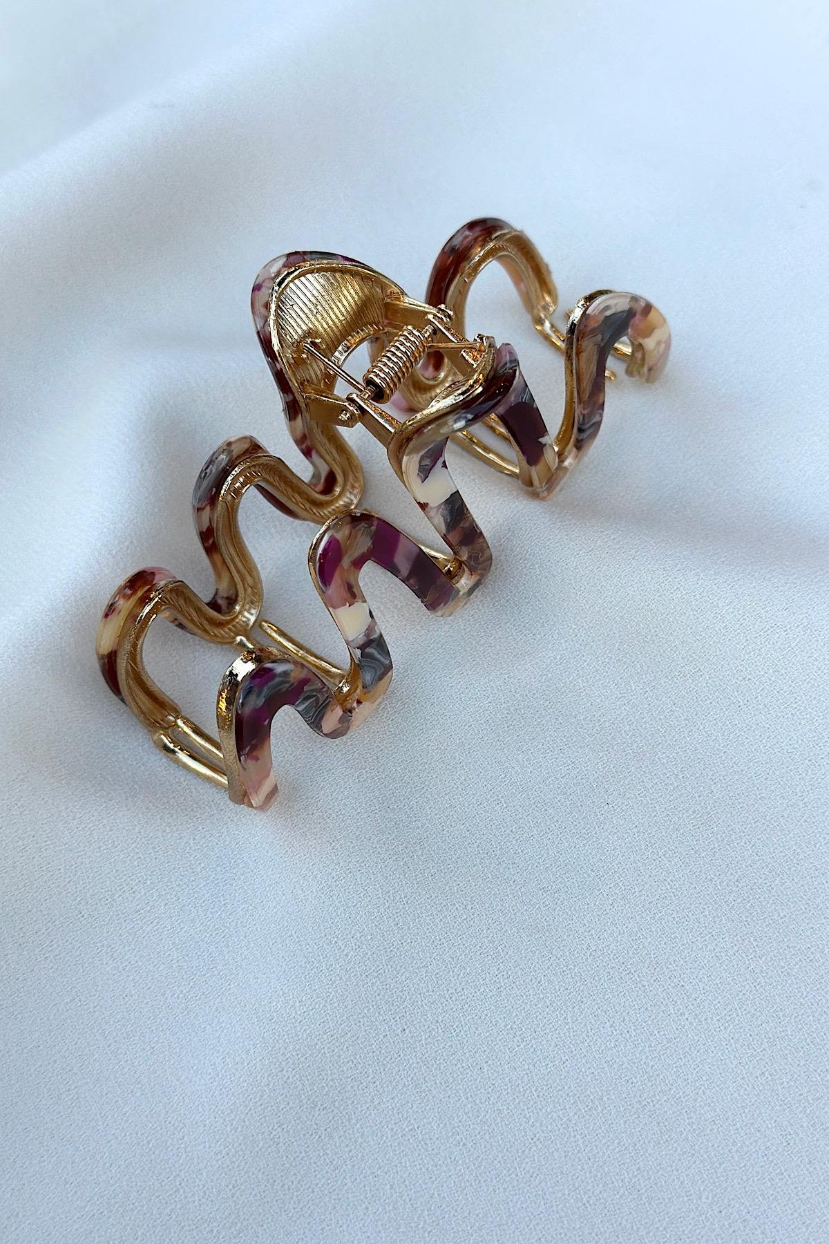 Wave Tasarım Lüks Kemik Mandal Toka