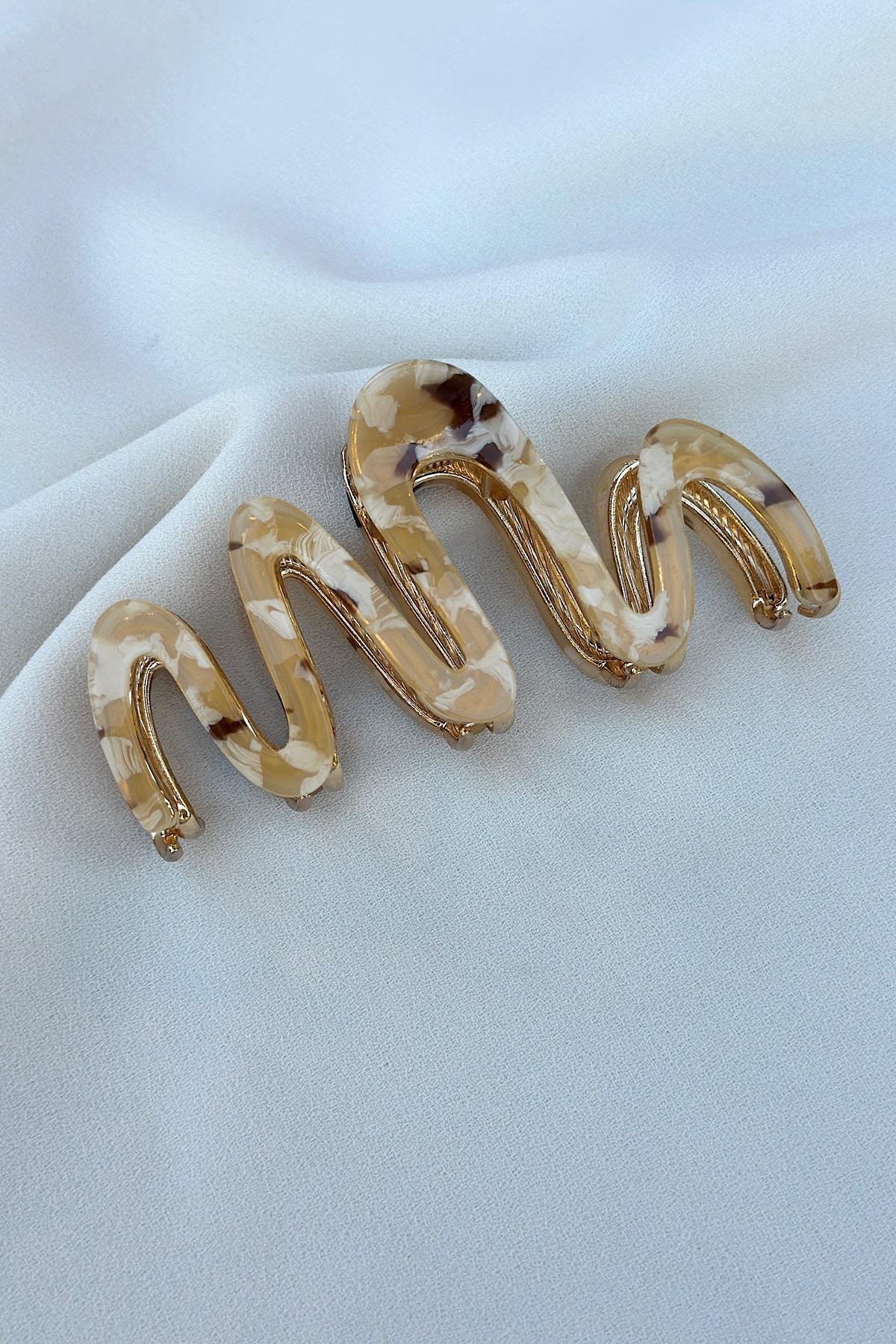 Wave Tasarım Lüks Kemik Mandal Toka