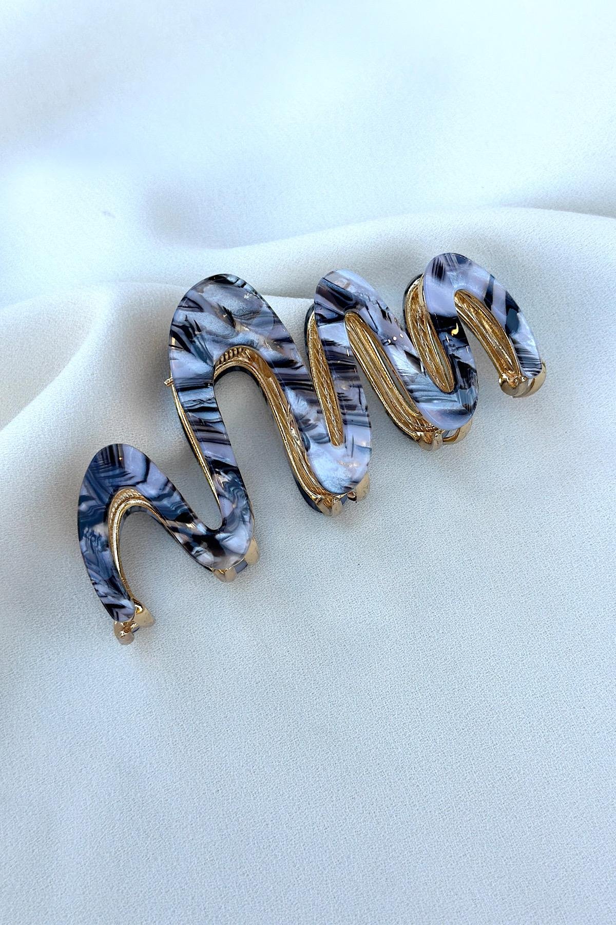 Wave Tasarım Lüks Kemik Mandal Toka