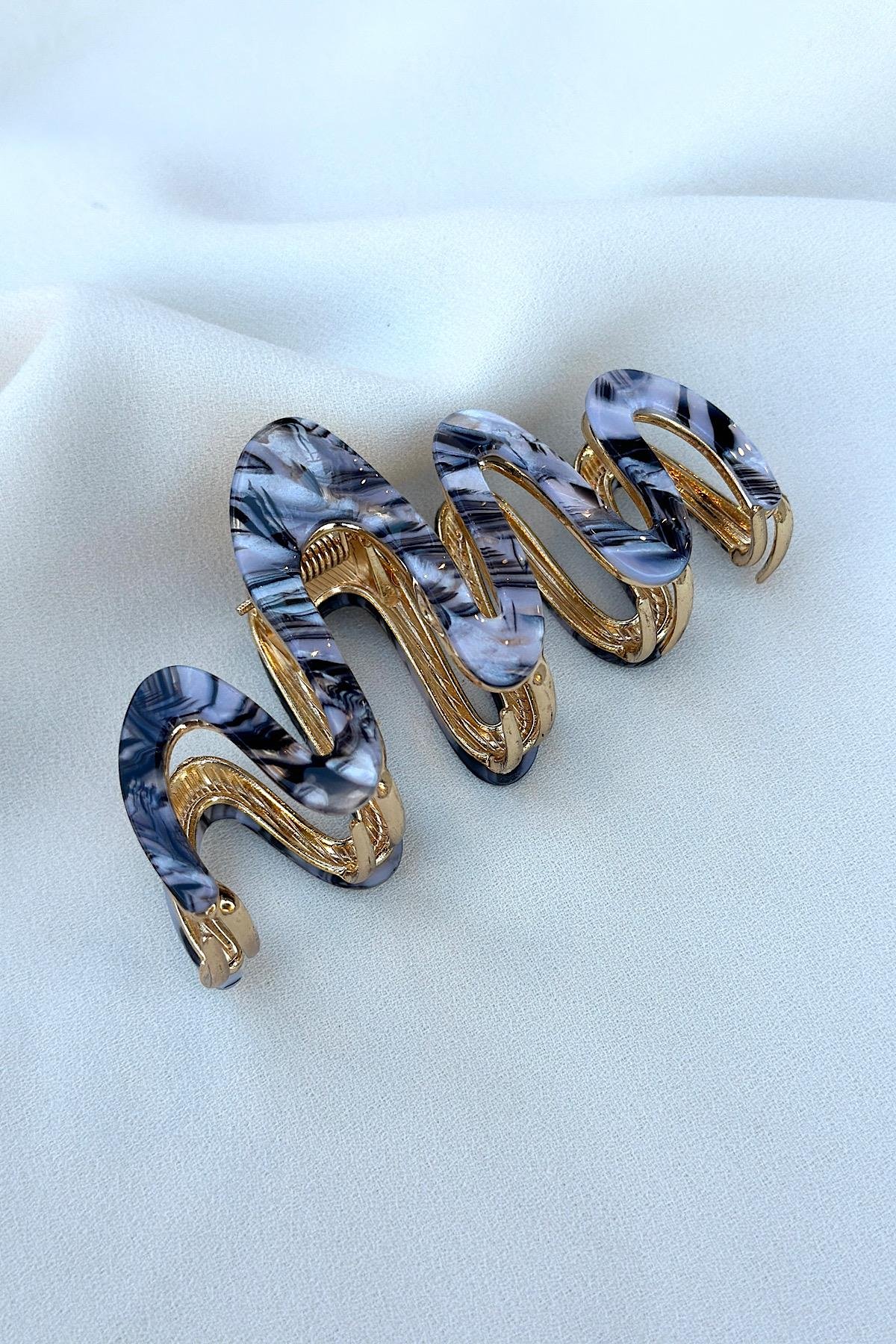 Wave Tasarım Lüks Kemik Mandal Toka