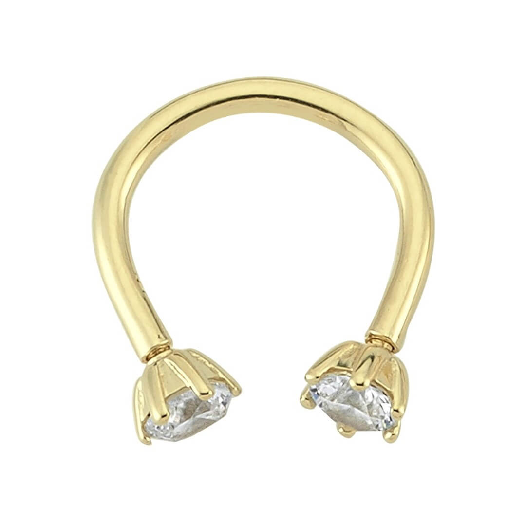 Altın Burun Hızma Piercing – Tek Taşlı Çiçek