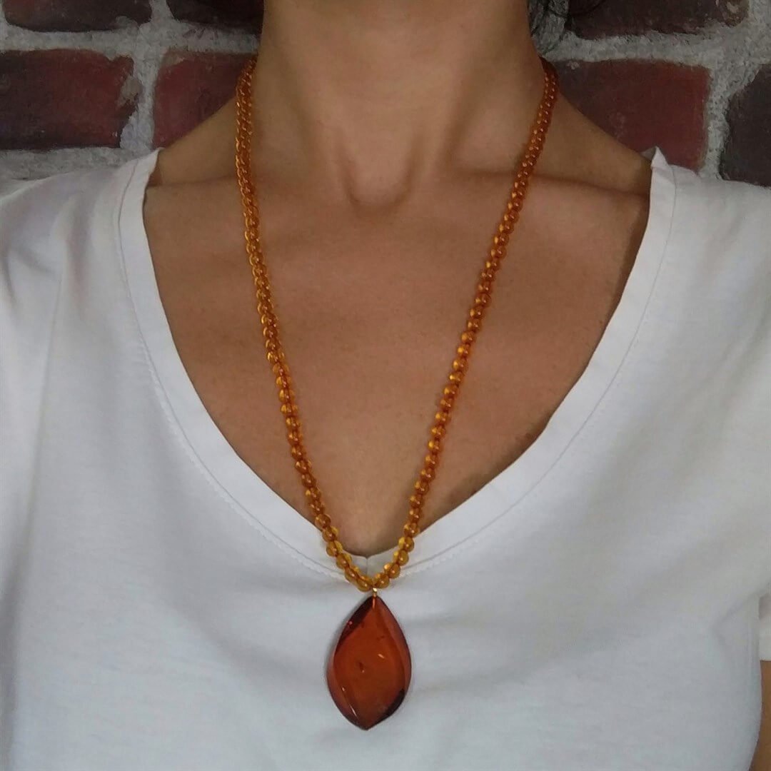 Konyak Kehribar Kolye – Baltık Kehribarı